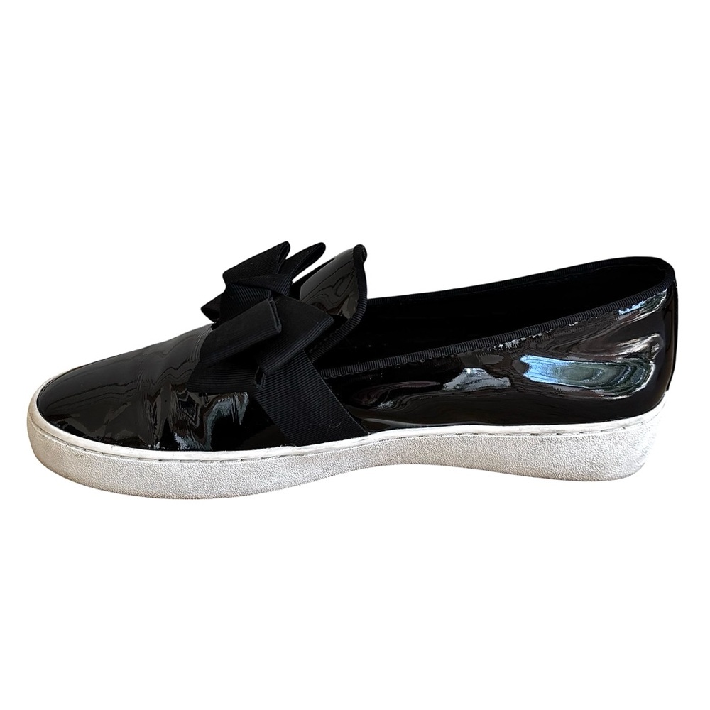 🌹MICHAEL KORS COLLECTION Black Patent Leather Slip-Ons w/ Bow🌹 - Picture 9 of 14